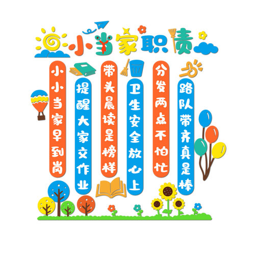 班级布置教室装饰文化墙神器小学B生进班五部曲公约环创立体墙贴