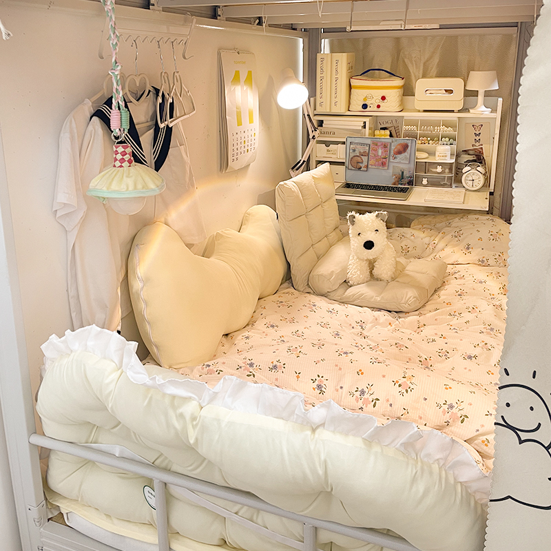 大学生宿舍床上用品大全床垫抱枕懒人腰靠夏天夏季开学寝室好物