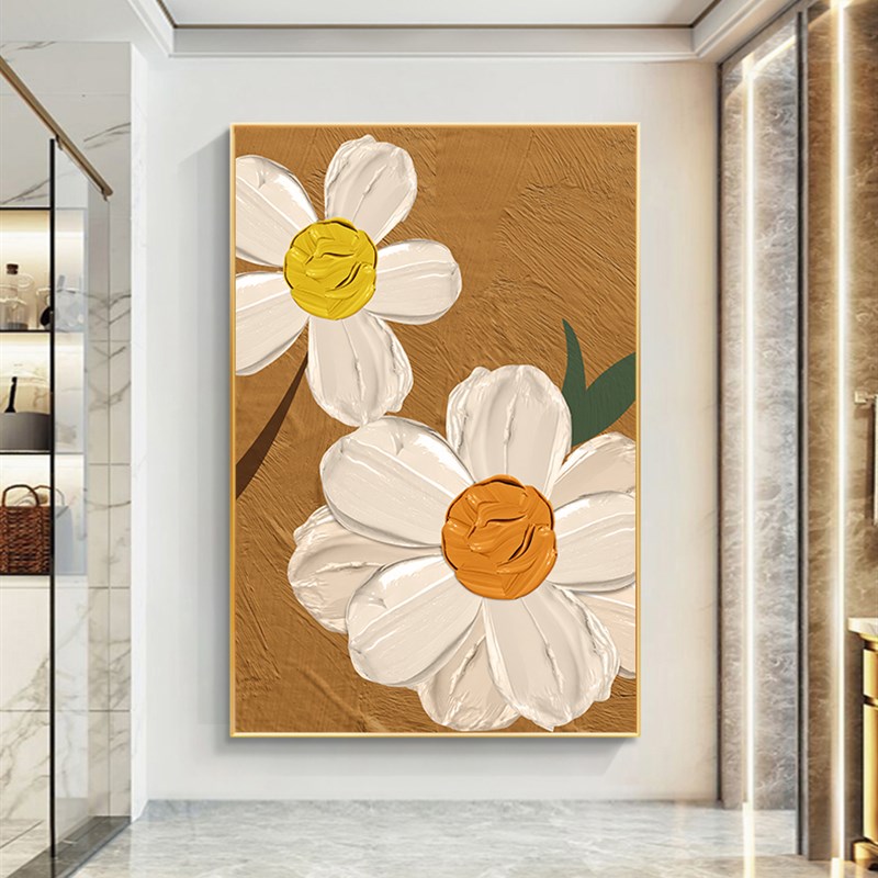 平面系肌理感客厅装饰画小清新卧室挂画北欧单幅小众壁画摆画图片