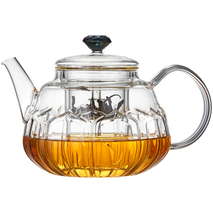 玻璃煮茶壶蒸茶器单壶耐高温加厚黑晶炉烧水壶家用泡茶壶茶具套组
