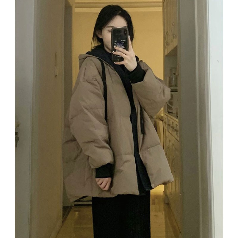 2-300斤胖mm大码女装美式复古连帽加厚棉衣棉服冬季新款保暖外套