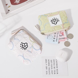 迷你华夫格化妆包口红零钱包化妆品便携ins风学生蓝牙耳机收纳袋