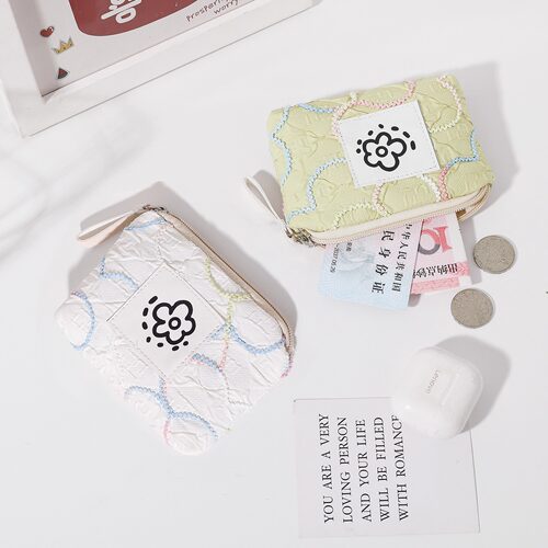 ins风简约短款耳机口红收纳袋