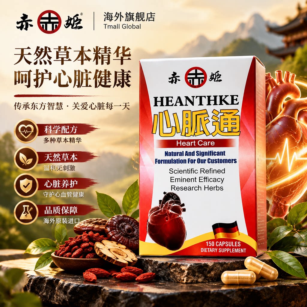 进口赤姬心脉通原装正品150粒心脏心血通血管护心丹降血压中老年