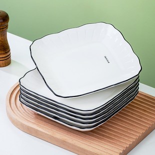 加深加厚陶瓷盘子菜盘家用套装 简约餐具大汤盘水果盘 欧式 2024新款