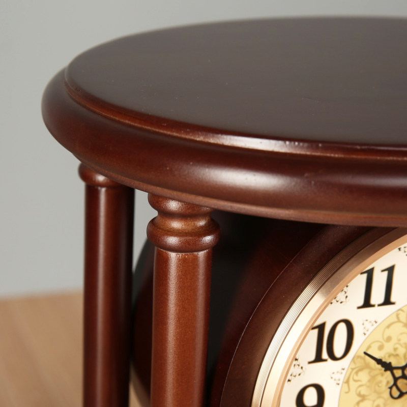 艺森复古实木座钟创意时钟家用时尚客厅桌面台式坐钟美式钟表摆件,家居饰品,座钟,淘宝优惠券,粉丝福利购,淘宝优惠卷