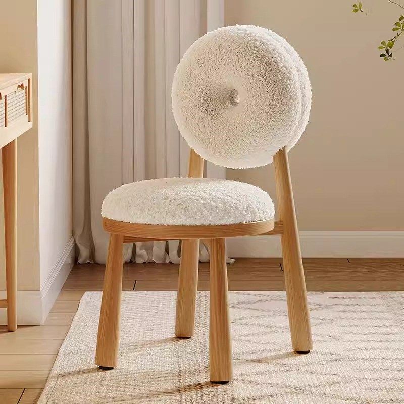 甜甜圈化妆椅女生卧室梳妆凳家用网红靠背椅轻奢高级梳妆台美甲椅,住宅家具,梳妆凳,淘宝优惠券,粉丝福利购,淘宝优惠卷