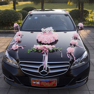 婚车装 花车车队全套 饰车头花结婚用品婚庆主婚车布置套装 创意个性