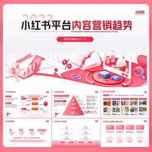 V28小红书商业计划产品分析逻辑架构图用户营销互联网大厂PPT模板