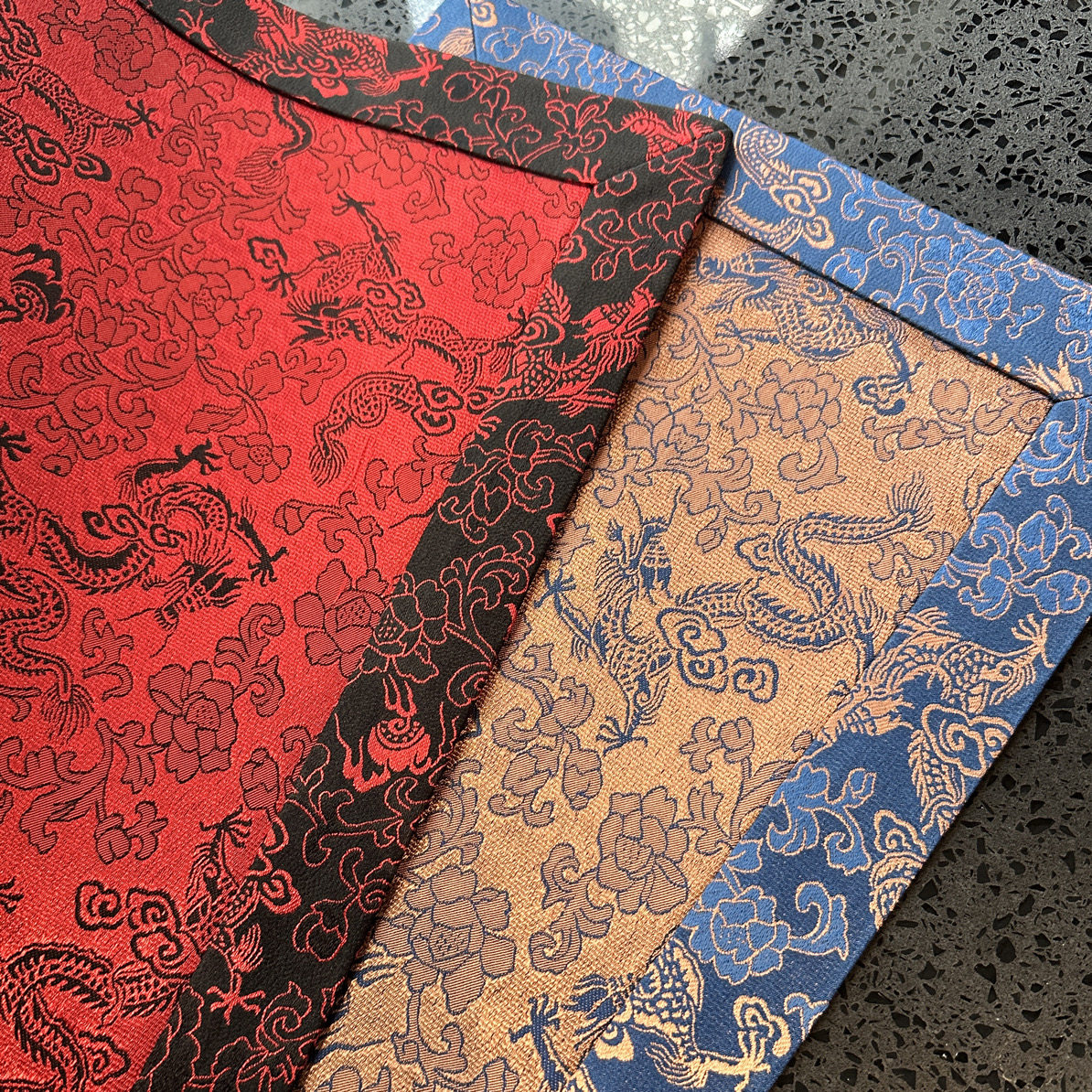 【拼接龙纹】双面茶席复古新中式茶席桌旗简约鼠标垫桌垫