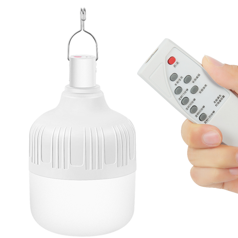 可遥控充电夜市灯泡无线移动照明灯led地摊灯超亮户外家用摆摊灯