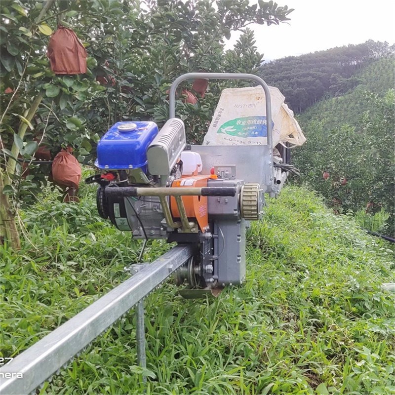 山地果园农用汽柴油发动机单轨道运输车景区工程爬山虎往返式运输