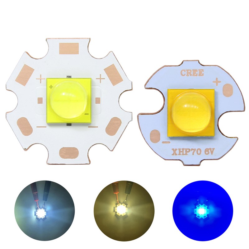 XHP70二代20W7070LED灯珠3V6V12V白暖白蓝汽车手电筒头灯照明光源
