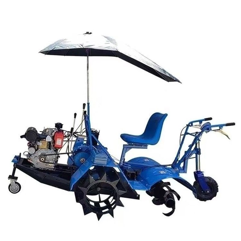 船式机耕打浆机水田耕地柴油耕田乘坐旋耕机水旱两用农用微耕机