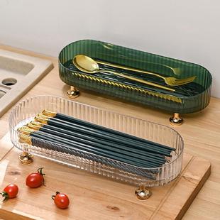 餐具盒 天猫正品 筷子收纳盒家用厨房轻奢风大容量放筷子勺子
