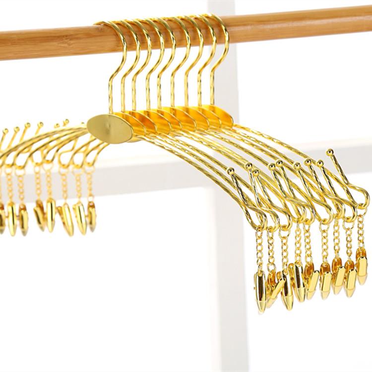 2025新款金属内衣架文胸架内衣店专用文胸服装玫瑰金内裤夹子男女