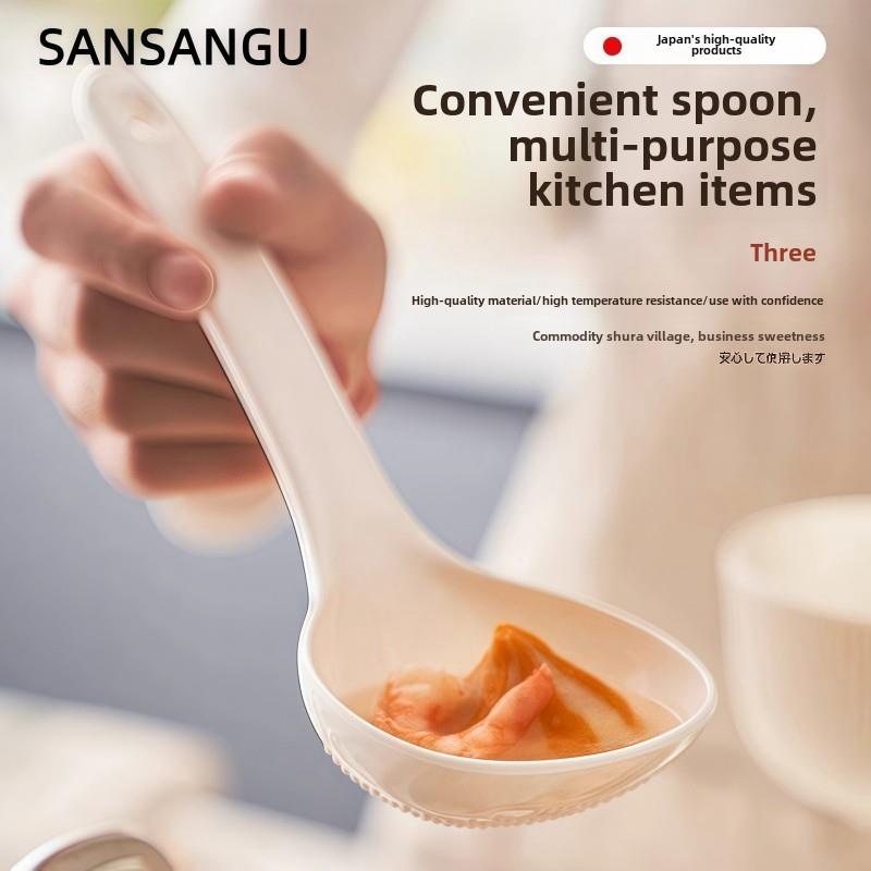 日本耐高温短柄塑料家用粥勺粥勺电饭锅食品级汤勺