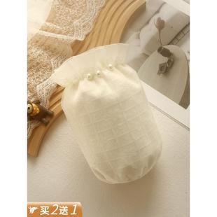 袖套初中生女学生专用高颜值蕾丝袖套少女冬学生短款羽绒服防污套