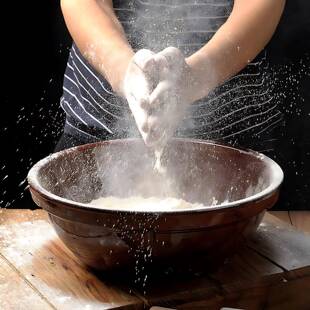 陶瓷和面盆老式家用盆瓦盆和面带盖瓷盆土陶晒酱揉面厨房发面面盆