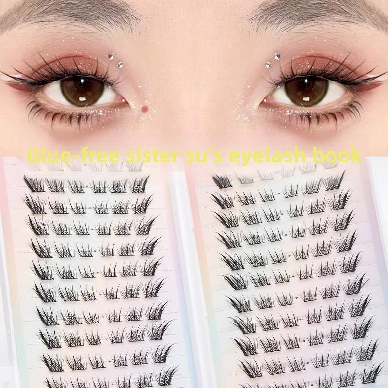 2025新款无胶自粘狐系列苏大全女性天然人工新手假睫毛单簇斜飞狐