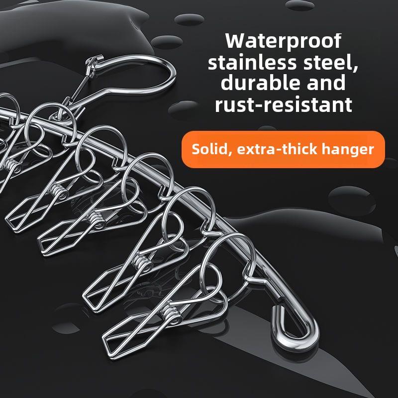 2025新款不锈钢袜子架阳台防风多夹子宿舍晾衣架家用衣夹晾袜子夹