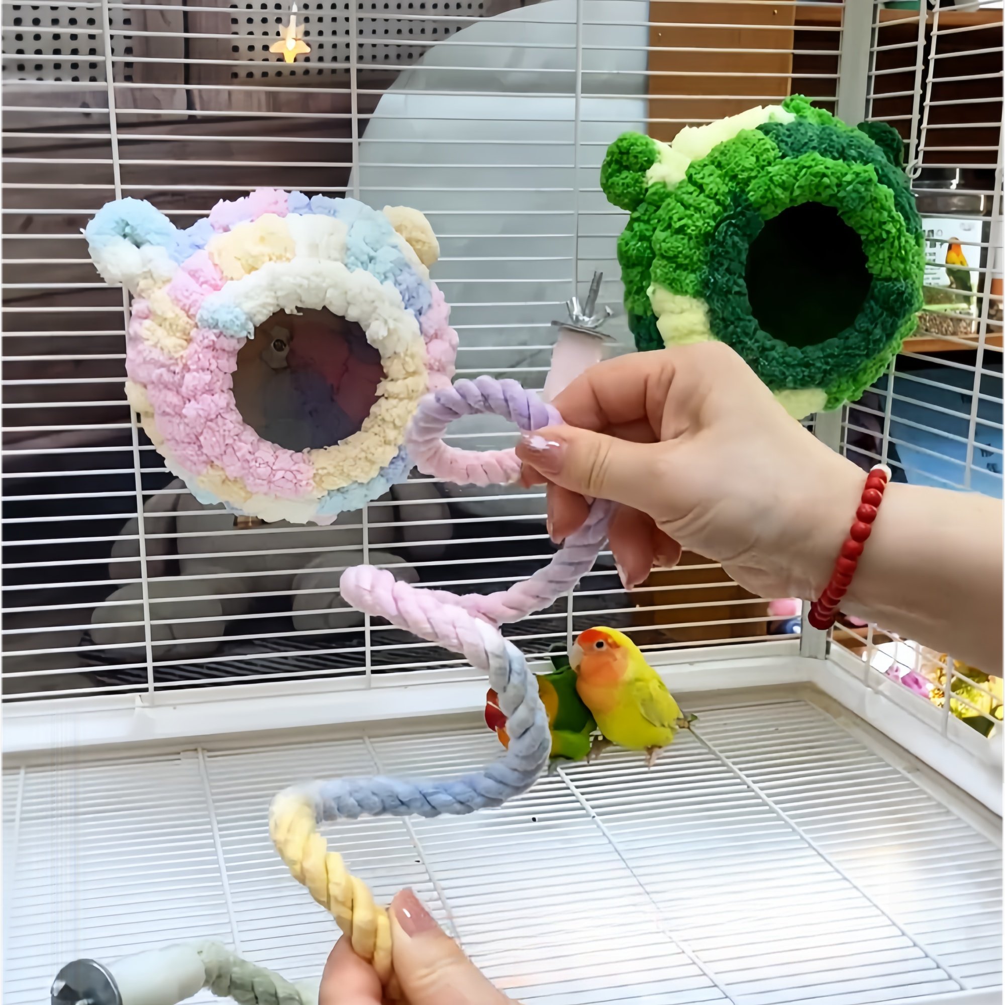 鹦鹉鸟窝虎皮牡丹保暖睡窝玄凤加厚棉窝编织过冬保温纯手工冬季,宠物/宠物食品及用品,鸟窝,淘宝优惠券,粉丝福利购,淘宝优惠卷