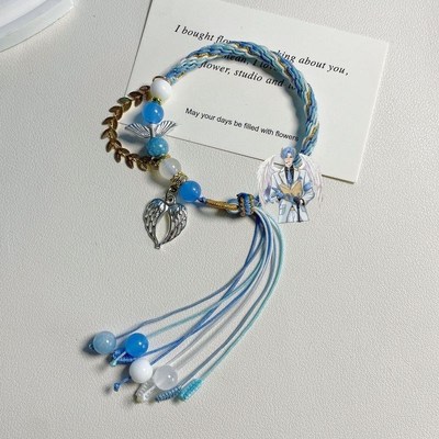 ch国拟手链美利坚法联印象周边ch瓷ch美五常拟人手链小众饰品手绳