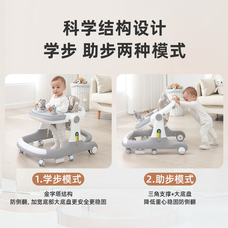 弹棉匠学步车防o型腿婴儿手推车宝宝2023款儿童小孩多功能起步车