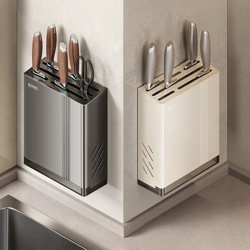 刀架菜刀专用架壁挂厨房高端刀具收纳架免打孔多功能筷子筒置物架