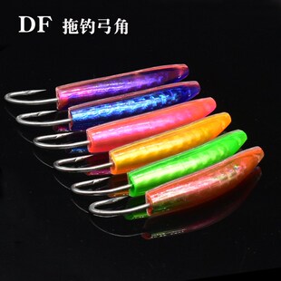 新款DF拖钓弓角j米诺马鲛烟仔大青针海钓水面拖钓用水老鼠拖鞋飞
