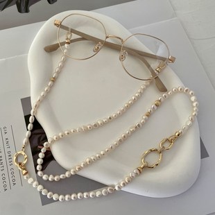 挂脖女口罩链眼镜防脱落耳v机防掉绳子防丢链手链项链毛衣链珍珠