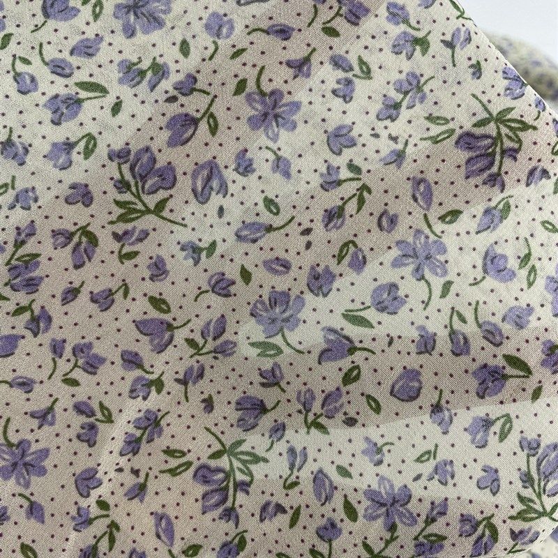 E676夏季白底小碎花印花雪纺布头 柔软垂坠透气连衣裙上衣diy面料,纺织面料/辅料/配套,面料/布类,淘宝优惠券,粉丝福利购,淘宝优惠卷