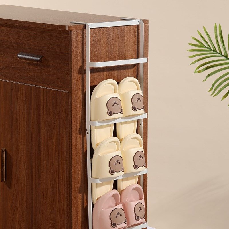 厂家侧挂拖鞋架鞋柜侧面入户收纳挂架家用简易门框室内墙壁悬挂鞋