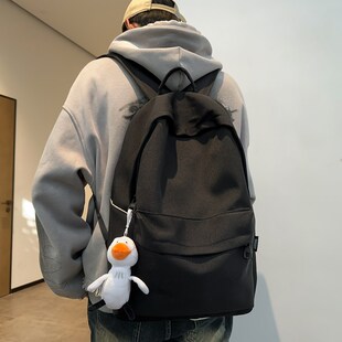 书包初中高中生男生大容量背包简约风男款大学生书包男双肩包肩包