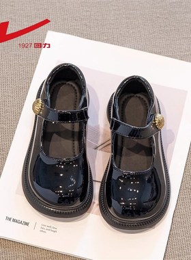 真皮女童黑色小皮鞋2024春秋新款儿童公主鞋软底英伦学院风休闲鞋