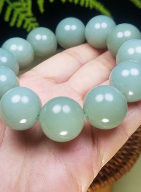 高档精品且末蓝手串粉青手串鸭蛋青手链18mm男款送礼佳品