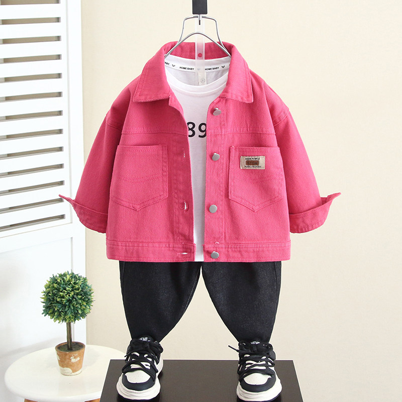 男童外套春秋款2024新款儿童装春季粉色牛仔衬衫上衣洋气宝宝衣服,童装/婴儿装/亲子装,普通外套,淘宝优惠券,粉丝福利购,淘宝优惠卷