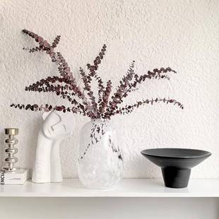 饰摆件水培花器 轻奢风白色波点艺术玻璃花瓶家居客厅简约装