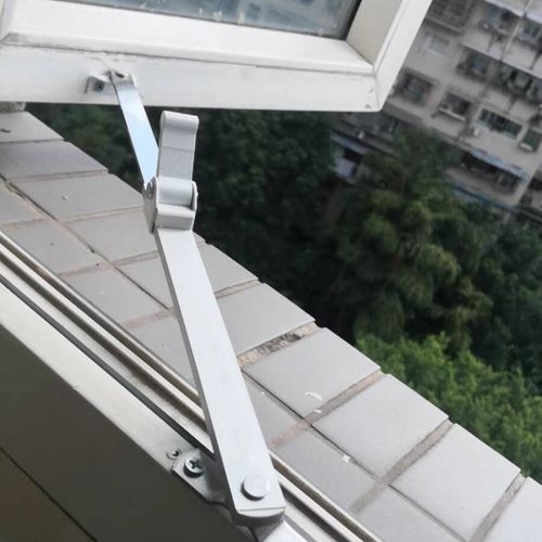 塑钢窗户防风杆安全扣开窗免打孔可调断桥铝角度定位器伸缩外内开