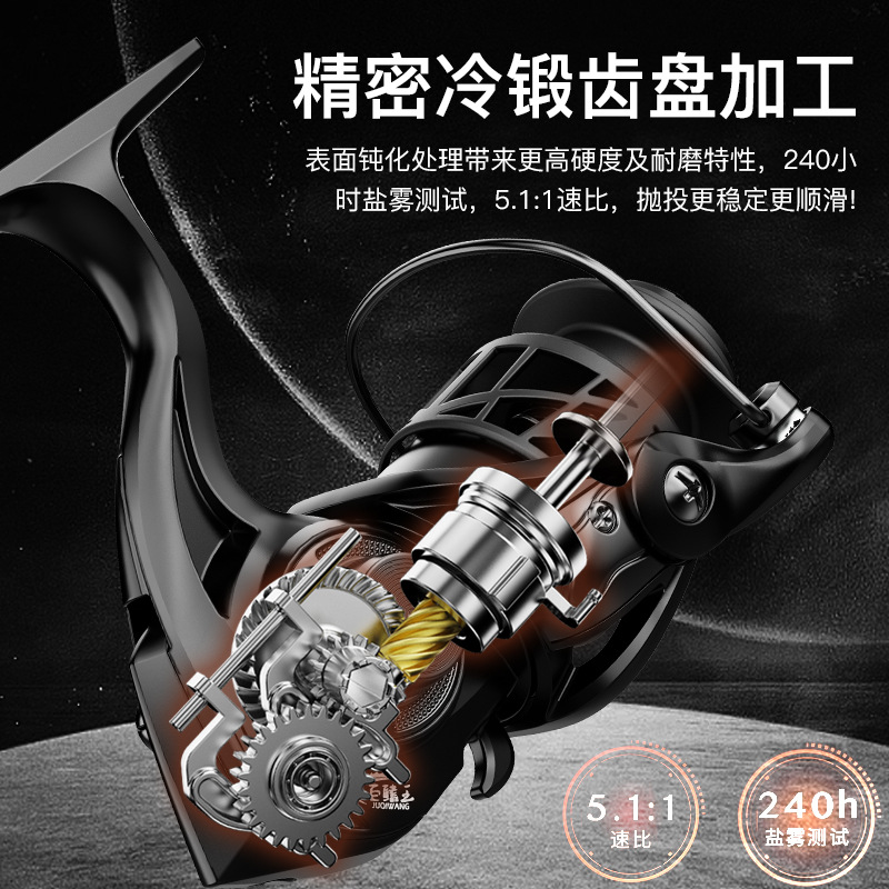 路亚微物纺车轮浅线杯路亚远抛渔轮海杆轮全金属轻量化鱼线轮