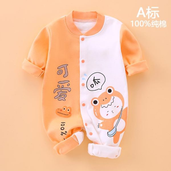 春秋连体衣薄款薄款睡衣秋外出纯棉装新生婴儿儿衣服超萌宝宝哈衣