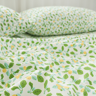 枇杷叶子加厚全i棉老粗布单人双人夏季凉席床单床笠单件枕套可定