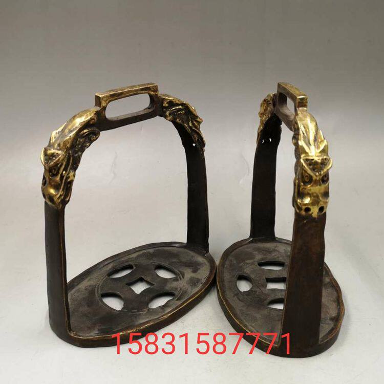 热卖纯铜马镫 马术用品 马匹装备 影视道具L 内蒙防滑安全马具配