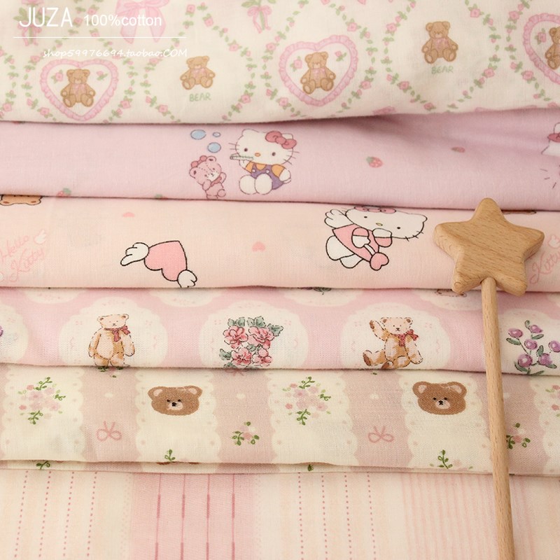 婴儿级纱布a类纯棉双层纱衣服床品手工发圈浴巾布料全棉面料