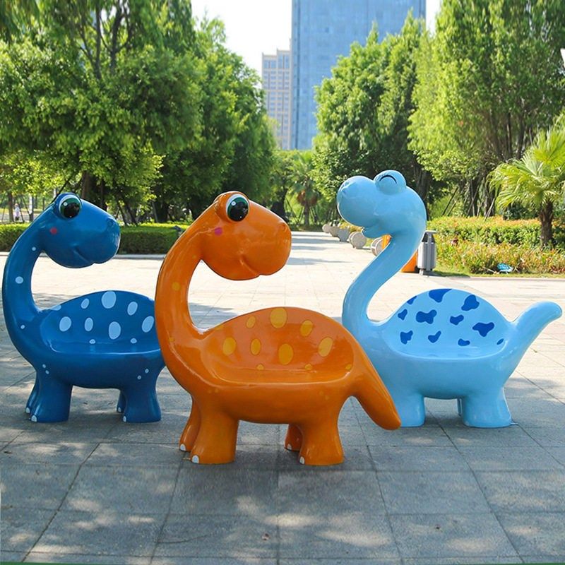 卡通恐龙坐凳雕塑玻璃钢户外商场幼儿园公园景区休闲座椅落地装饰,家居饰品,户外/庭院摆件,淘宝优惠券,粉丝福利购,淘宝优惠卷