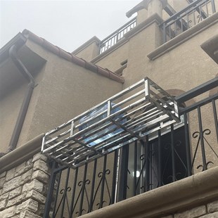 不锈钢钉墙花架悬挂式r栏杆花盆挂架阳台窗外墙面厨房定制置物架