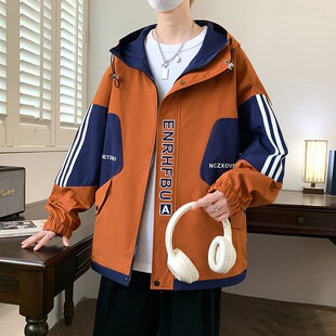 2025新款青少年春秋季外套男孩初高中学生潮流帅气大童冲锋衣夹克