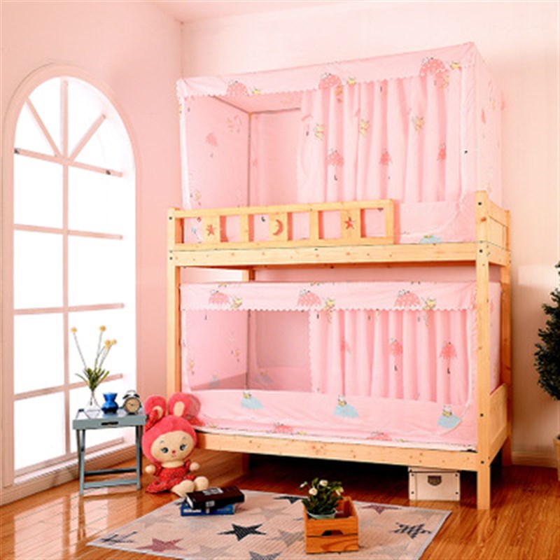 女学生子母牀简易超厚男女防风z牀帘三门下牀单人儿童春秋支架家