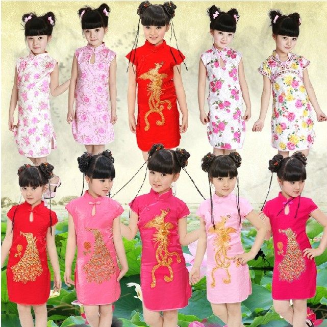 女童连衣裙子婴儿周岁礼服儿童旗袍2024新款宝宝夏季儿童棉绸旗袍