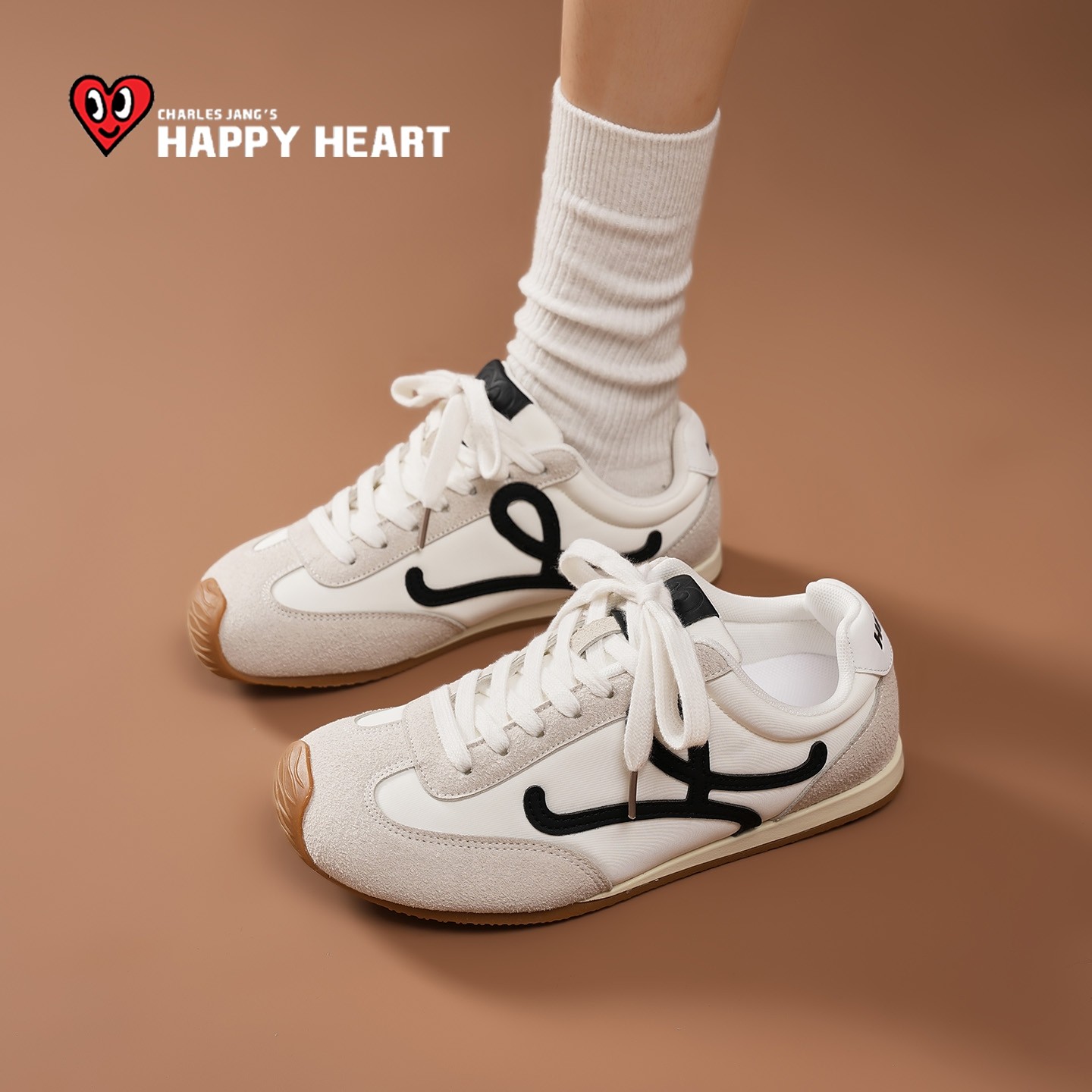 查尔斯桃心德训鞋女2026新款春季运动鞋休闲小白鞋阿甘鞋平底板鞋,女鞋,德训鞋,淘宝优惠券,粉丝福利购,淘宝优惠卷